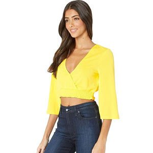 BCBGeneration "Lemonade" 3/4 Sleeve Crop Top